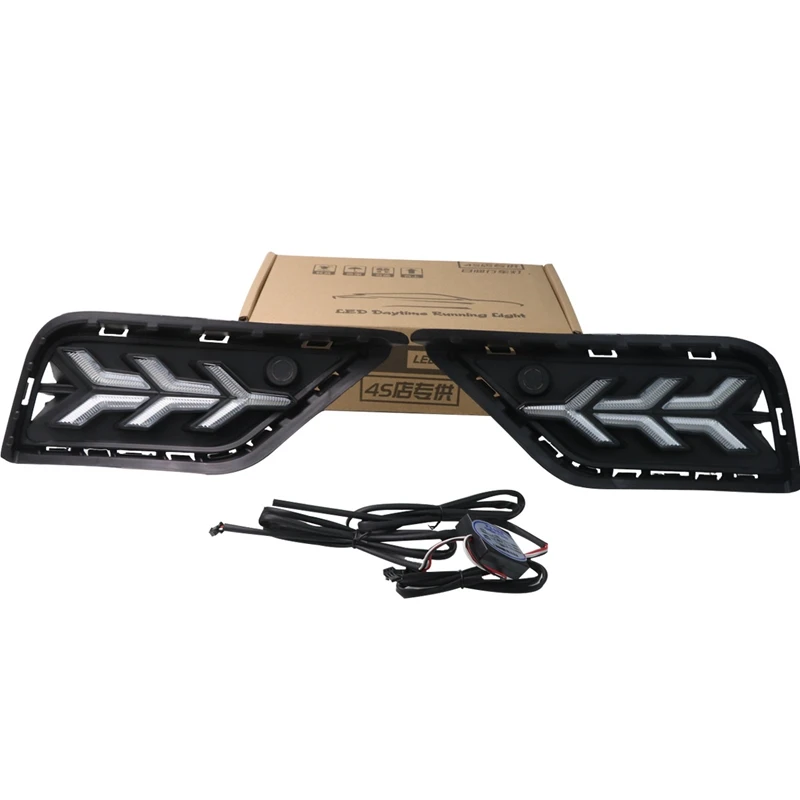 

2Pcs for 2019 Tuyue with Yellow Blue Tricolor Daytime Running Lights Modification