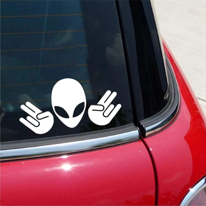 

Fuzhen Boutique Decals Exterior Accessories UFO Die-Cut Vinyl Decal Car Sticker Waterproof Auto Decors on Bumper Window Laptop