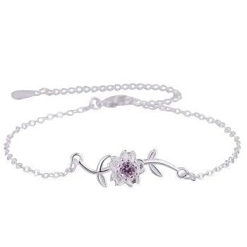 

New Cherry Blossoms Bracelet Women's Korean Fashion Flower Bracelet Jewelry Wholesale Jsl118