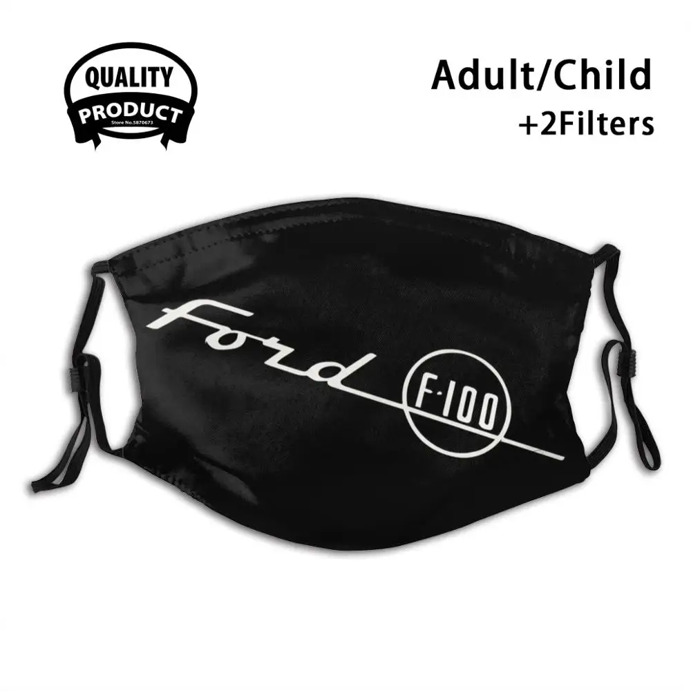 

Vintage Ford F100 Logo Summer Hot Sale Print Diy Masks Retro Classic Car F150 Classic Pick Up Truck Black Vintage Pickup Pickup