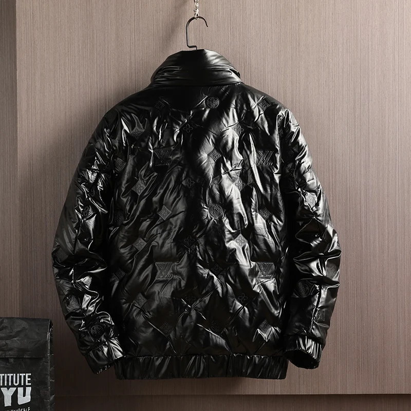 Down jacket for men90% white duck down coat  popular logo winter  medium length light and heavy trend fashion design jacket men