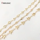 Новинка 2022 года, в форме ромбазвезды с пентаграммойИскусственная любовь, 14 к позолоченное ожерелье, браслет сделай сам, аксессуары для изготовления ювелирных изделий