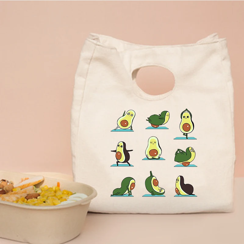 

Kids Lunch Bags Avocado Kettlebell Insulated Lunch Tote Thermal Breakfast Food Box Portable Picnic Travel School