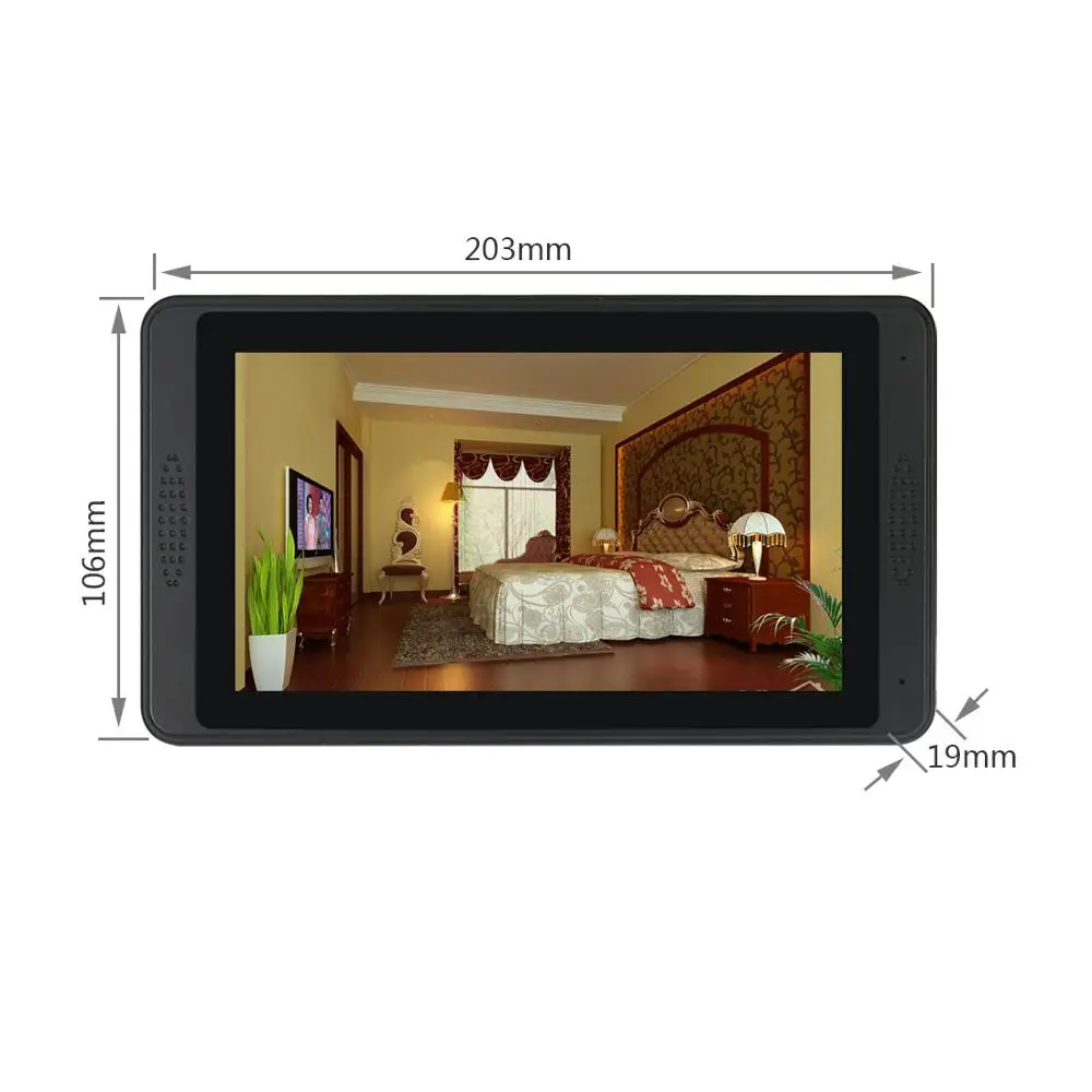 Приложение Управление видео домофон 7 дюймов ЖК-дисплей Wi-Fi Беспроводной