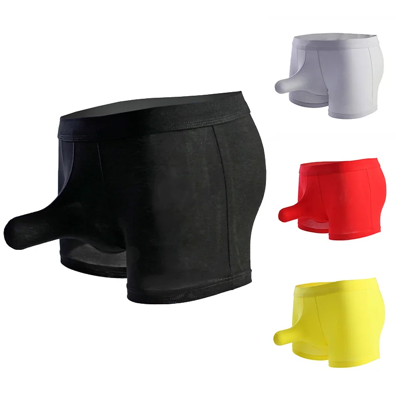 Модное мужское нижнее белье боксеры одноцветные Дышащие Боксеры мужские |