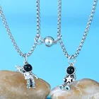 Модное ожерелье для пар астронавтов магнит притягивает пару подарков на большие расстояния любовь ожерелье в стиле хип-хоп на День святого Валентина