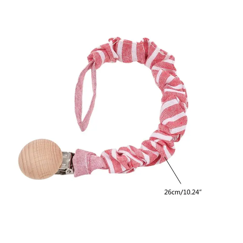 

Baby Cotton Pacifier Chain Beech Wood Pacifier Clip Infant Teething Toys Holder For Nipples Baby Teether Drop shipping