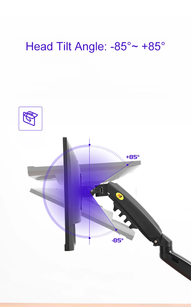 NORTH BAYOU F80 Gas Spring 17-30 inch Desktop LED LCD Monitor Mount Holder Arm Ergonomic Strut Flexi Load 2~9kgs | Компьютеры и офис