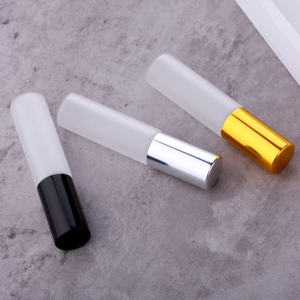 

100Pcs/Lot 5ml Frosted Glass Essential oil roll-on bottle Perfume mini Refillable Perfume Bottle Small sample