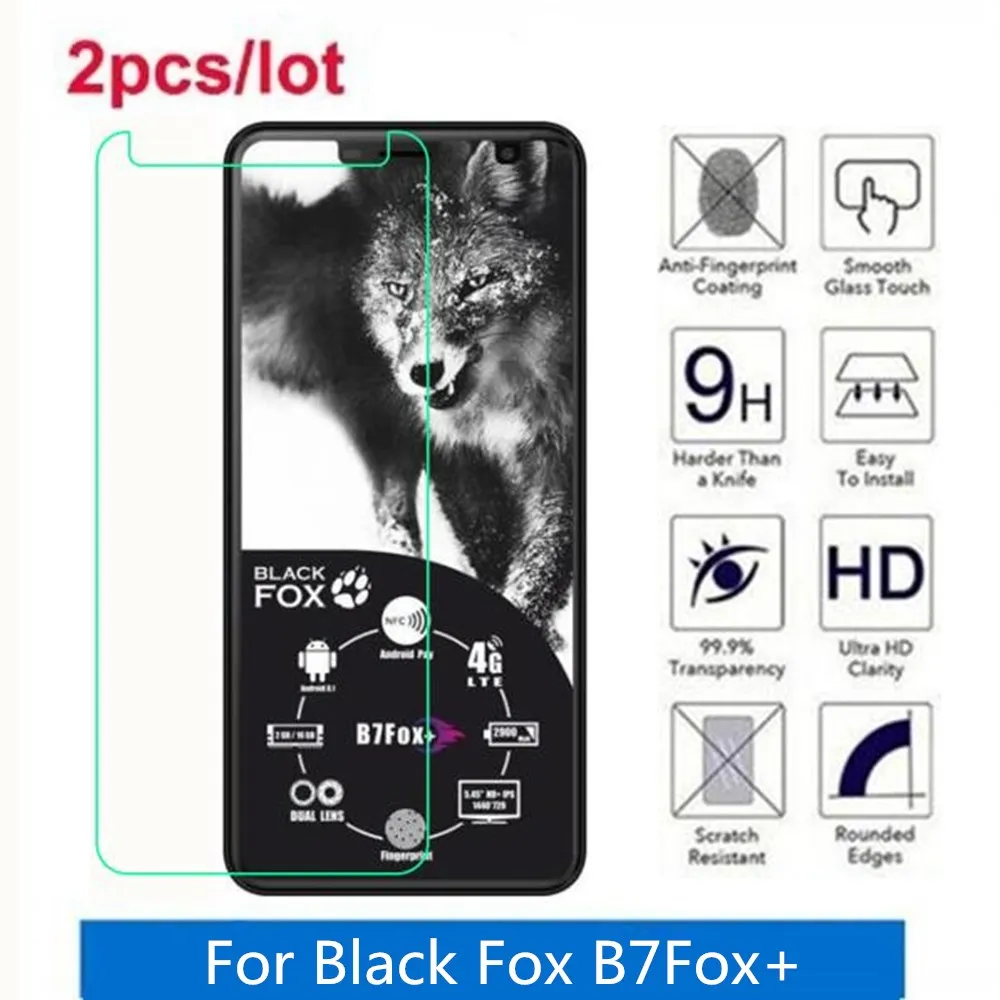 2 шт./партия для Black Fox B7Fox + закаленное стекло 9H 2.5D Премиум Защитная пленка экрана