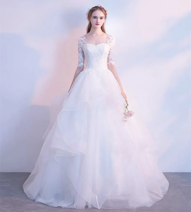 Свадебное платье на шнуровке для невесты Белое Бальное Платье оптовая продажа