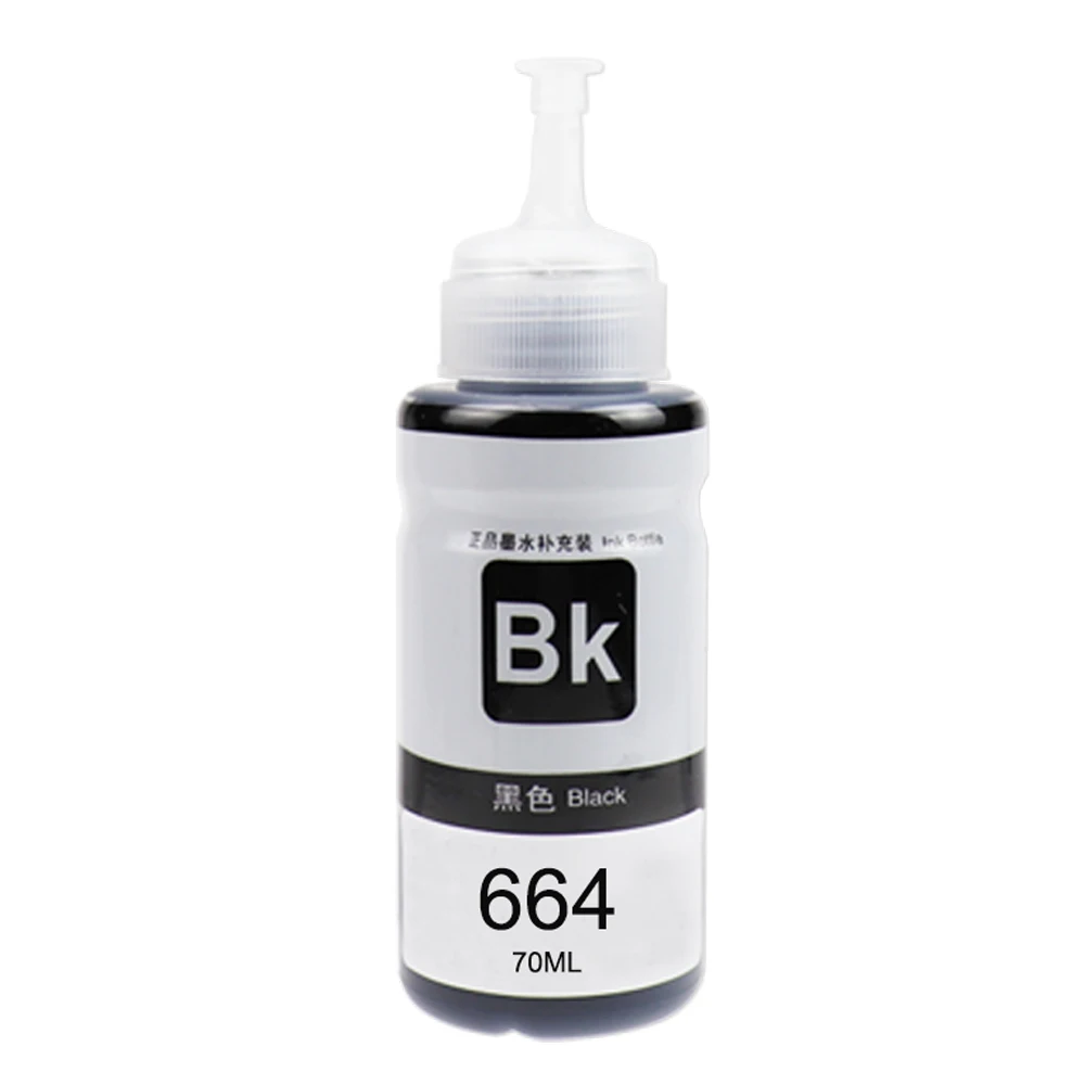 Набор чернил для заправки YC 664 (T6641 T6642 T6643 T6644) совместим с Epson L100 L110 L120 L200 L210 L300 L350 L355