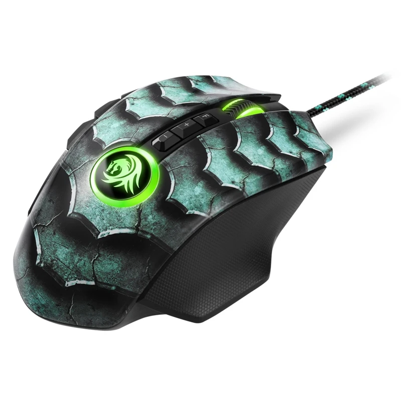 Мышь Sharkoon Drakonia II Green оптическая 15000 dpi USB подсветка RGB цвет: черный/зеленый|Мыши| |
