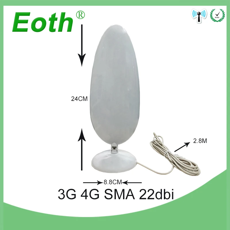 Eoth 3G антенна 4 аппарат не привязан к оператору сотовой связи 22dbi SMA Мужской TS9