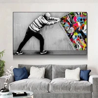 street graffiti art abstract painting posters and prints canvas paintings wall art picture for living room home decorativearts