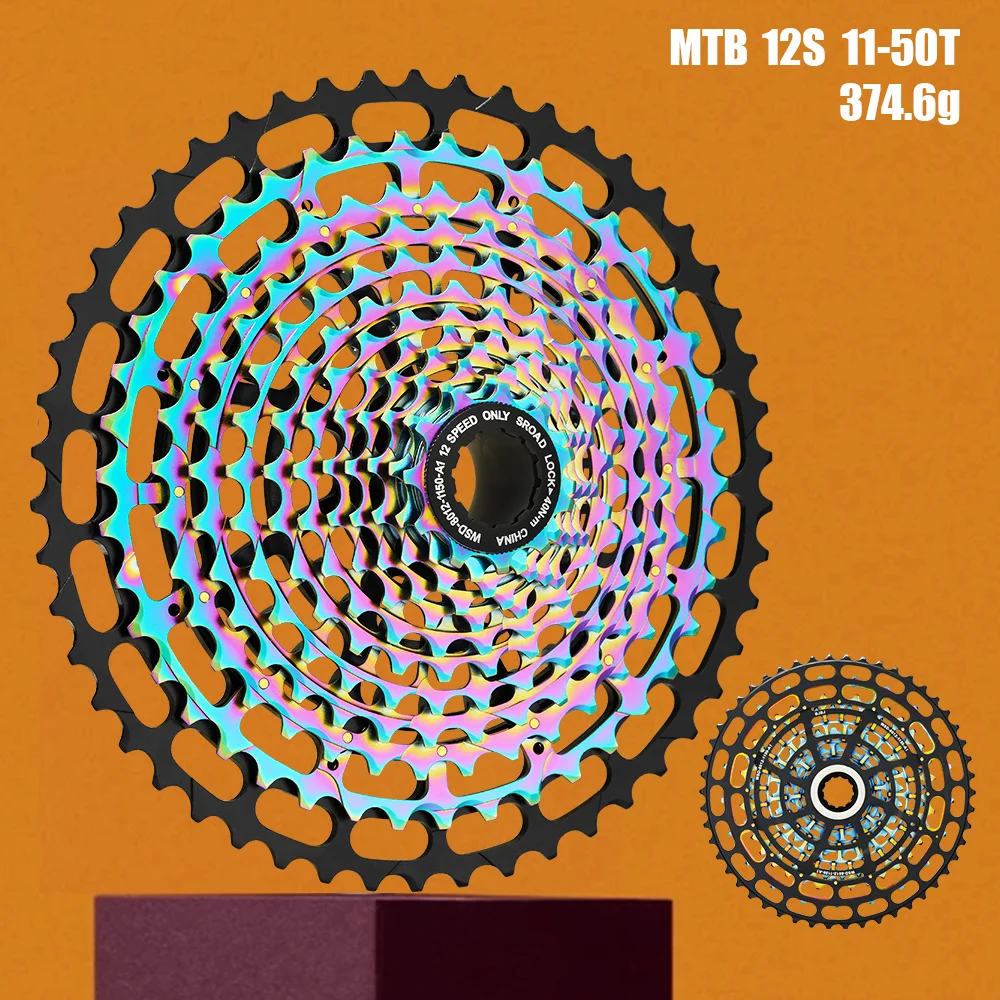 2021 Sroad 11-50T 12s Cassette 12 speed Bicycle 12v CNC Bike Freeewheel fits Shimano Super Light 4 Colors | Спорт и развлечения