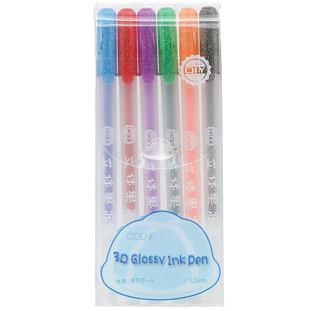 

3D Glossy Ink Pen Set With Assorted Colors 3D Glossy Jelly Ink Pen DIY Graffiti Painting Pen Set 3D Jelly Pen