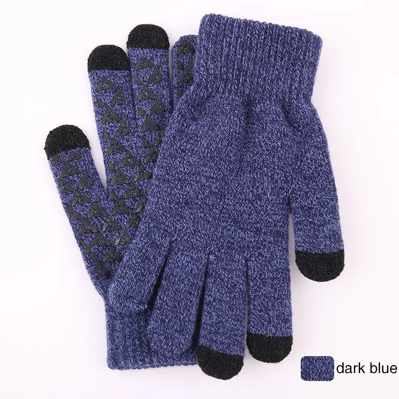 Winter cycling gloves for Men Women Knitted warmth thickening Non-slip Touch screen Motorcycle windproof | Спорт и развлечения