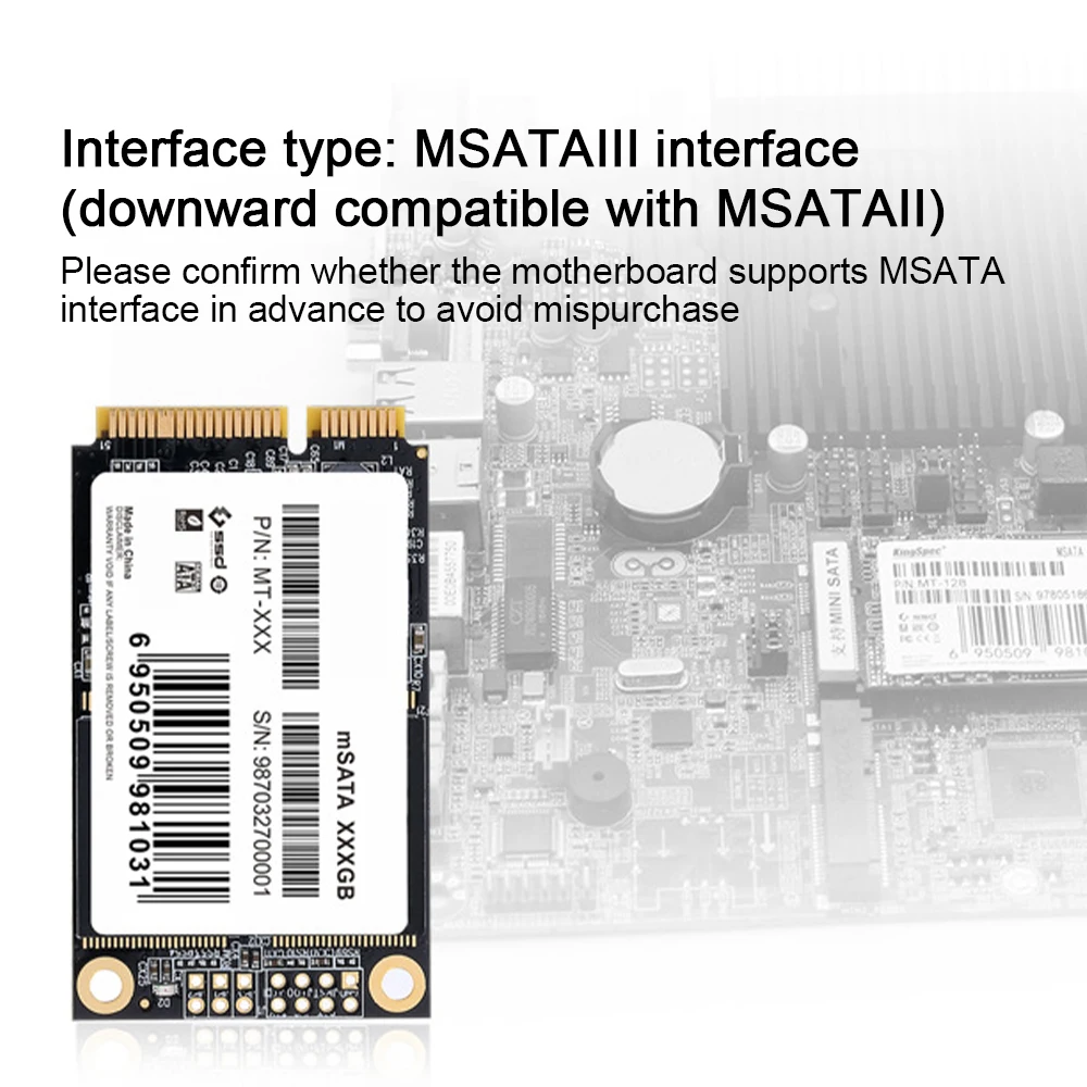 

MSATA SSD 128G Solid State Drive SSD Disk Adapter Card 64gb 128gb 256gb 512gb Mini mSATA HDD Hard Drive For Laptop Netbook PC