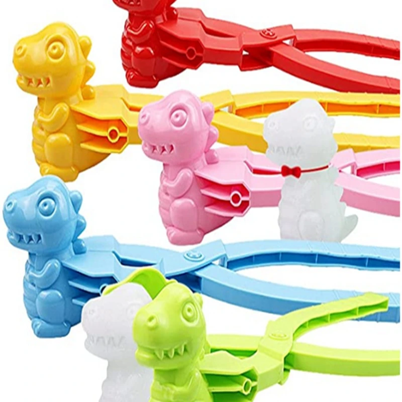 

Dinosaur Shaped Snowball Maker Clip Children Outdoor Plastic Winter Snow Sand Mold Tool for Snowball Fight Outdoor Fun Sport Toy