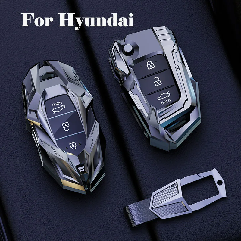 Yüksek kaliteli araba anahtarlık kabuk kapak kılıf Hyundai Creta için I10 I20 Tucson Elantra Santa Fe 2016 2017 2018 anahtar kılıfı anahtarlık