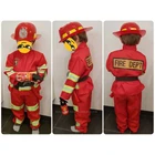 Детский пожарный униформа полиции пожарная машина детский пожарный Косплей малышка девочка мальчик Хэллоуин костюм Необычные игрушки сцены