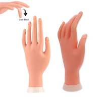 soft practice hand for nail art acrylic uv gel training display model manicure tools hand mannequin for nails bendable fingers