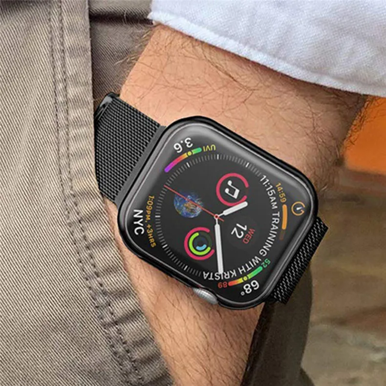 Чехол из ТПУ для apple watch case 4 5 44 мм/40 мм iWatch case 42 мм/38 мм мягкий протектор экрана apple watch 3 2 1 case 42 мм 38 мм
