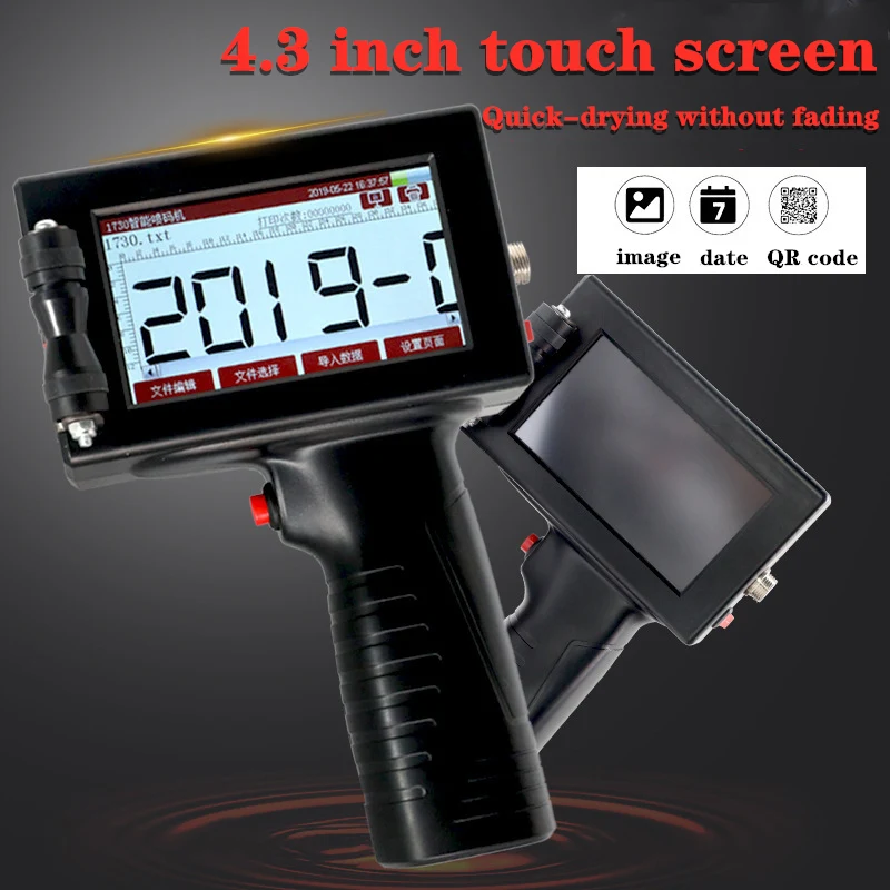 Портативный струйный принтер 12 7 мм переменный QR штрих код дата номер логотип