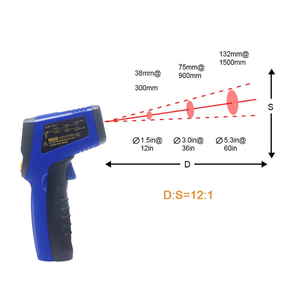 Цифровой пищевой инфракрасный термометр Бесконтактный измеритель температуры