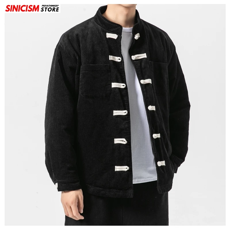 Sinicism Store мужские зимние винтажные китайские стильные вельветовые парки