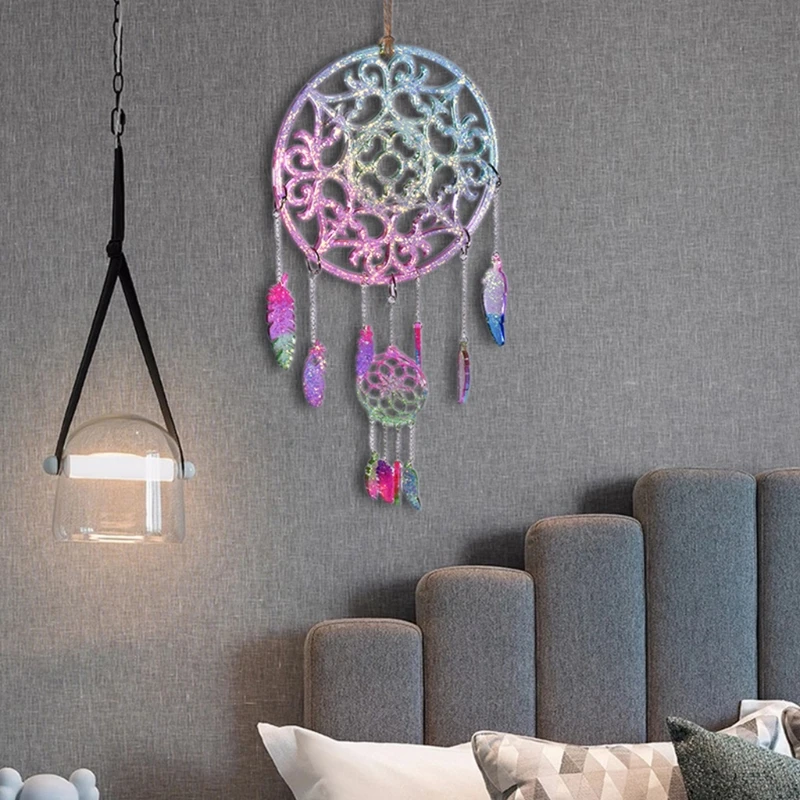 

Big Size Silicone Mold Dream Catcher Resin Mold for Making Epoxy Resin Dream Catcher for House Window Living Room Decor