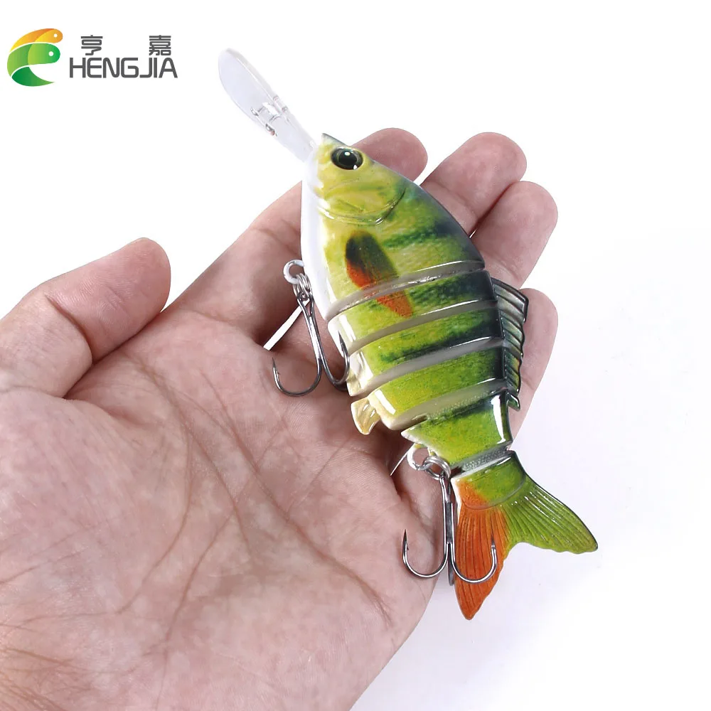 

HENGJIA 1pc Wobbler Jointed Minnow Fishing Lure With Lip 6segement 15cm-31.5g Hard Fishing Tool