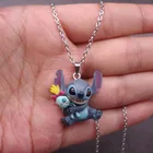 Искусственная кукла из мультфильма Disney Лило и Стич, кулон, ожерелье, Аниме фигурки, модель Стича, игрушки, подарки на день рождения и Рождество