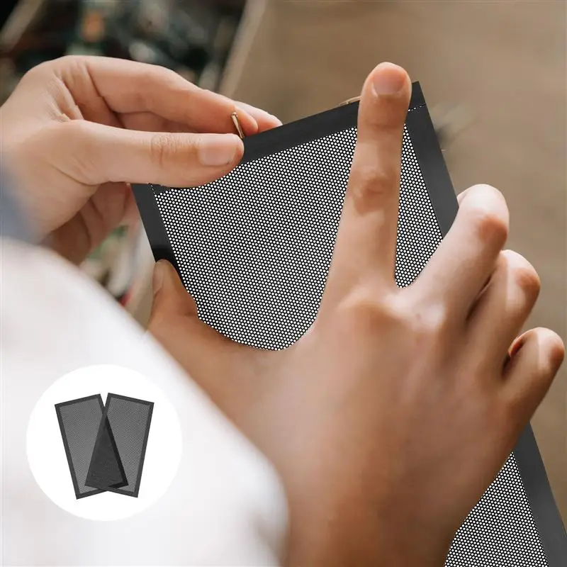 

2pcs Durable Simple Magnet Chassis Fan Dust Mesh Computer Dust Screen Computer Case Fan Filter