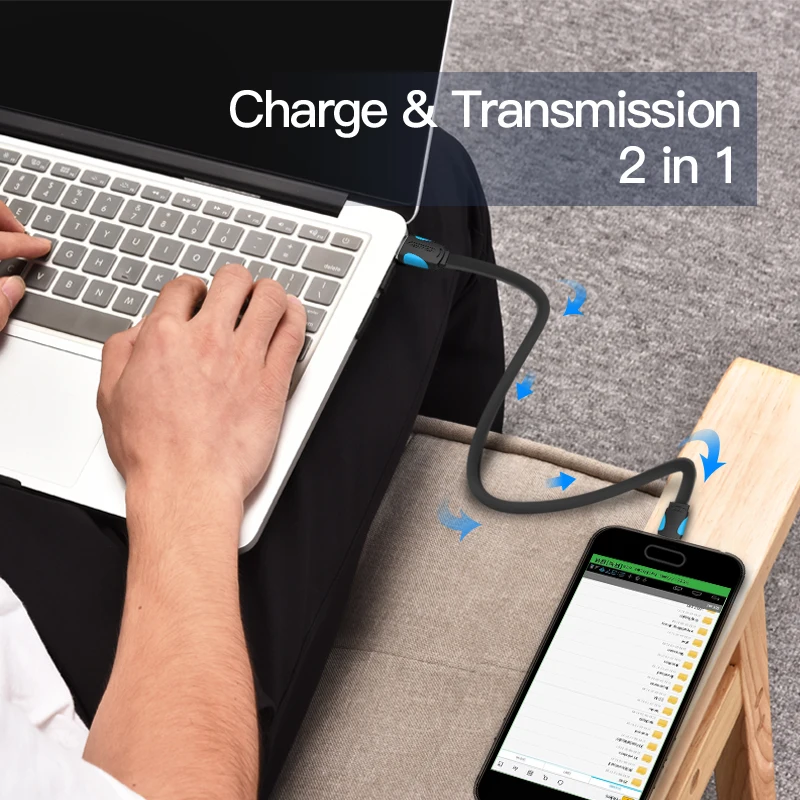 Vention Micro USB кабель Быстрая зарядка провод для Android мобильного телефона