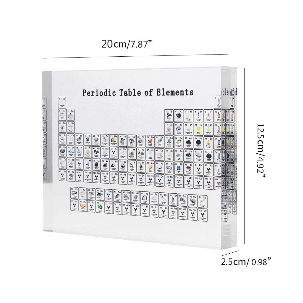 

Acrylic Periodic Table Display Board Desktop Periodic Table of Chemical Elements Plate Ornaments Children Teaching School Day