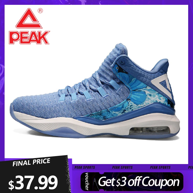 Мужские баскетбольные ботинки PEAK с воздушной подушкой уличные носимые