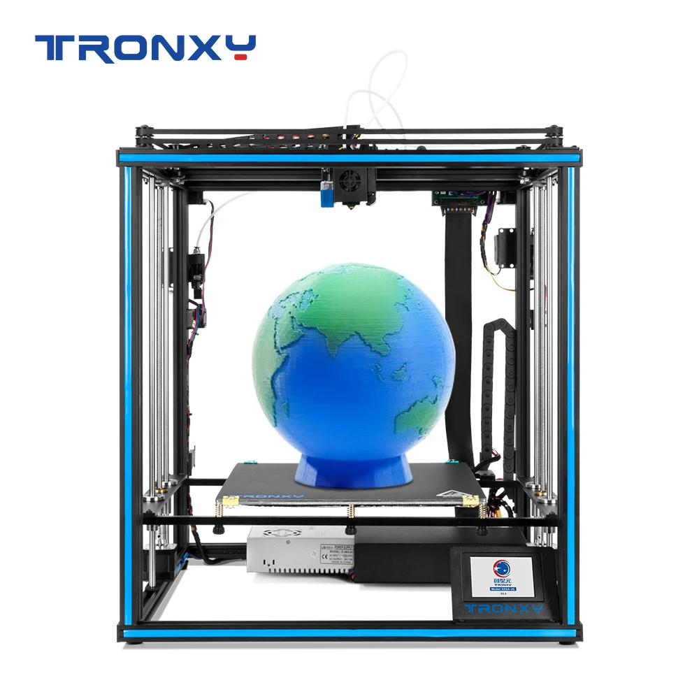 3D-принтер Tronxy X5SA-2E 24 В ультра-тихий драйвер двойные экструдеры Titan двойная