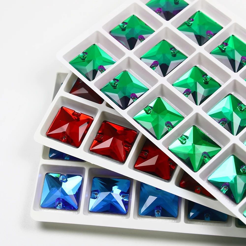 16 мм кристалл K5 стекло Пришивание Стразы с плоским основанием Блестящий Кристалл