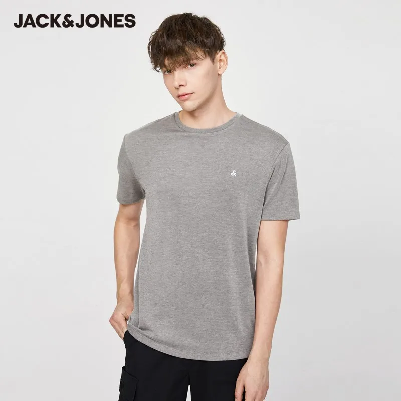 JackJones Мужская разноцветная деловая Повседневная футболка с круглым вырезом и
