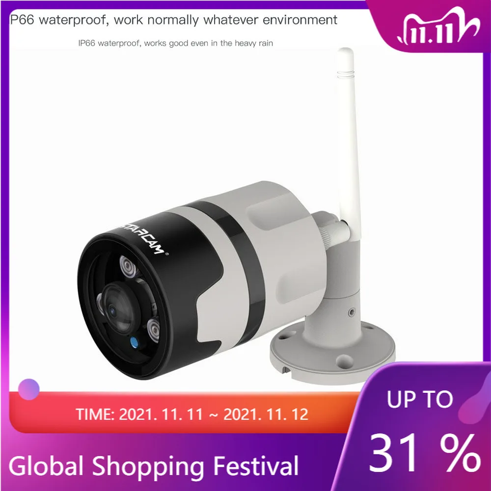 

Умная IP-камера Vstarcam C63S, 1080P, светодиодсветодиодный, инфракрасное ночное видение, Wi-Fi, дистанционное управление через приложение, водонепрони...