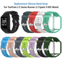 replacement silicone band watch strap wristband bracelet for tomtom runner 2 3 spark3 sport gps smart watch