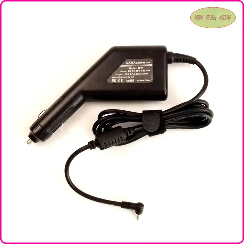 Автомобильный адаптер питания постоянного тока зарядное устройство + USB порт для