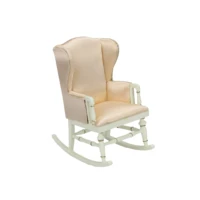 dollhouse 112 scale miniature furniture white wooden handmade rocking chair