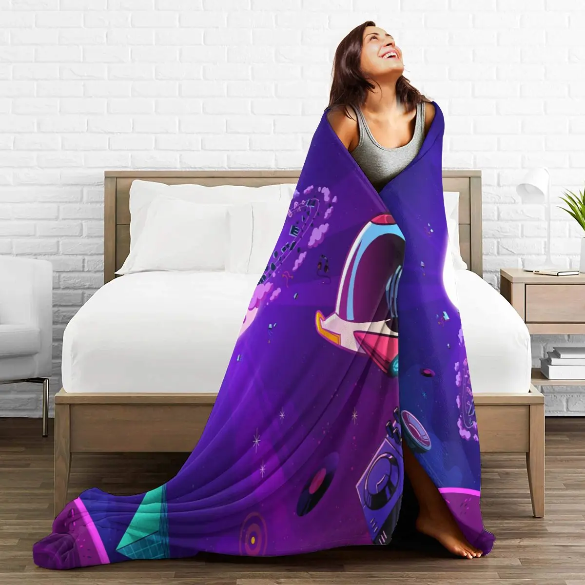

Ultra Soft Sofa Blanket Cover Blanket Cartoon Cartoon Bedding Flannel Plied Sofa Bedroom Decor For Children And Adults Black