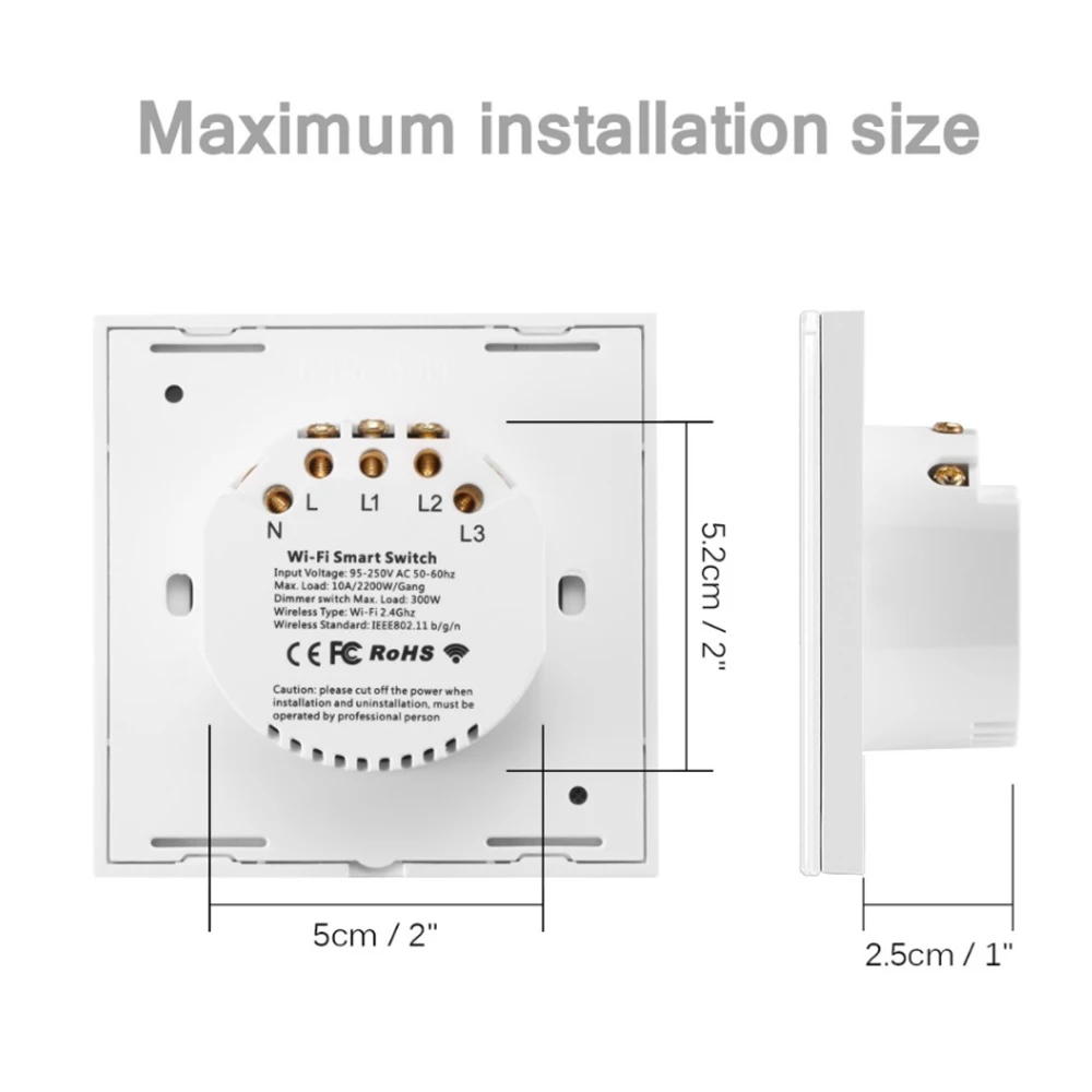 Великобритания/ЕС WI-FI класса люкс Кнопка умный переключатель приложение