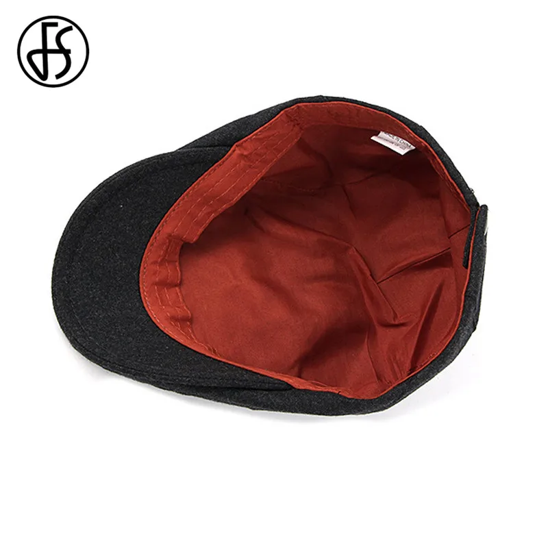 Модные хлопковые черные береты FS винтажные шапки на осень и зиму для мужчин