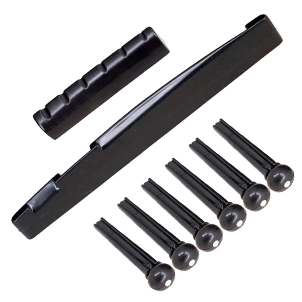 

1 Pack Bridge Pins Pegs Saddle Nut Exquisite DIY Acoustic Folk Guitar Parts