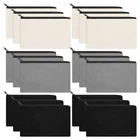 Холщовые сумки для макияжа, холщовые сумки на молнии, чехол-карандаш, пустые DIY сумки для рукоделия, косметичка для рукоделия (18 шт.)